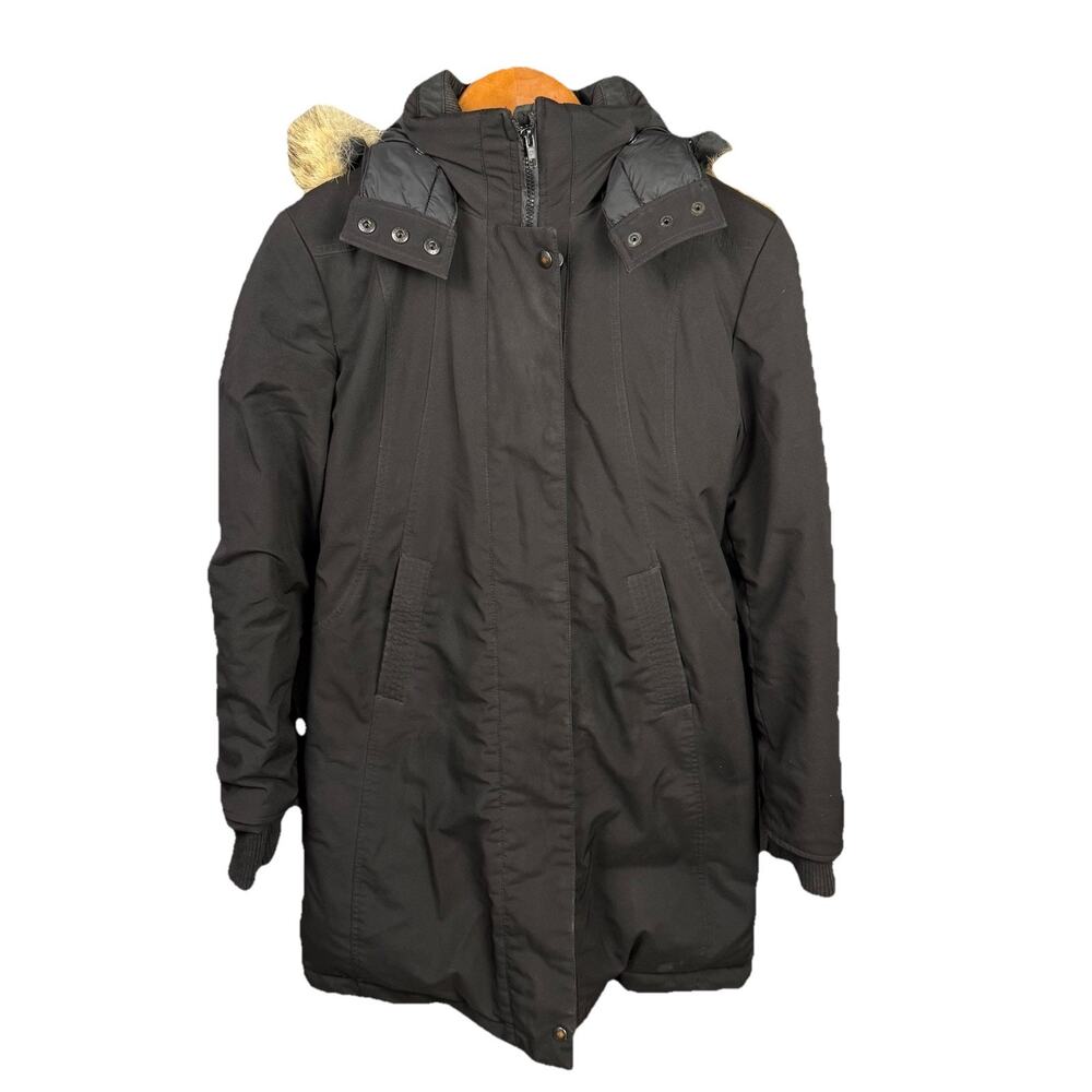 CMFR CANADA PARKA PREMIUM DOWN PUFFER COAT XS DWR SPANDEX REMOVABLE‎ HOOD BLACK